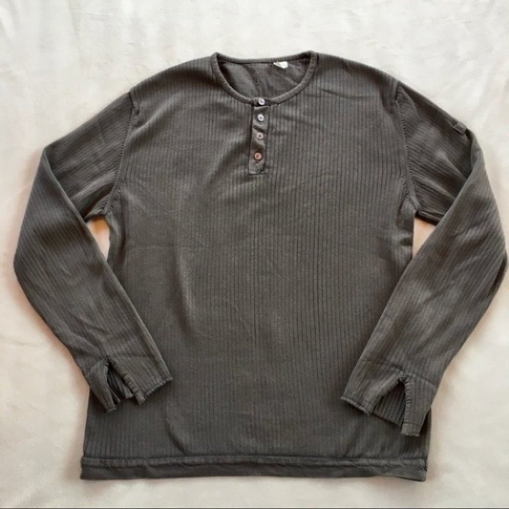 French Connection Taupe Henley Size XL